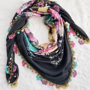 Exotic Handmade Needle Lace Scarf